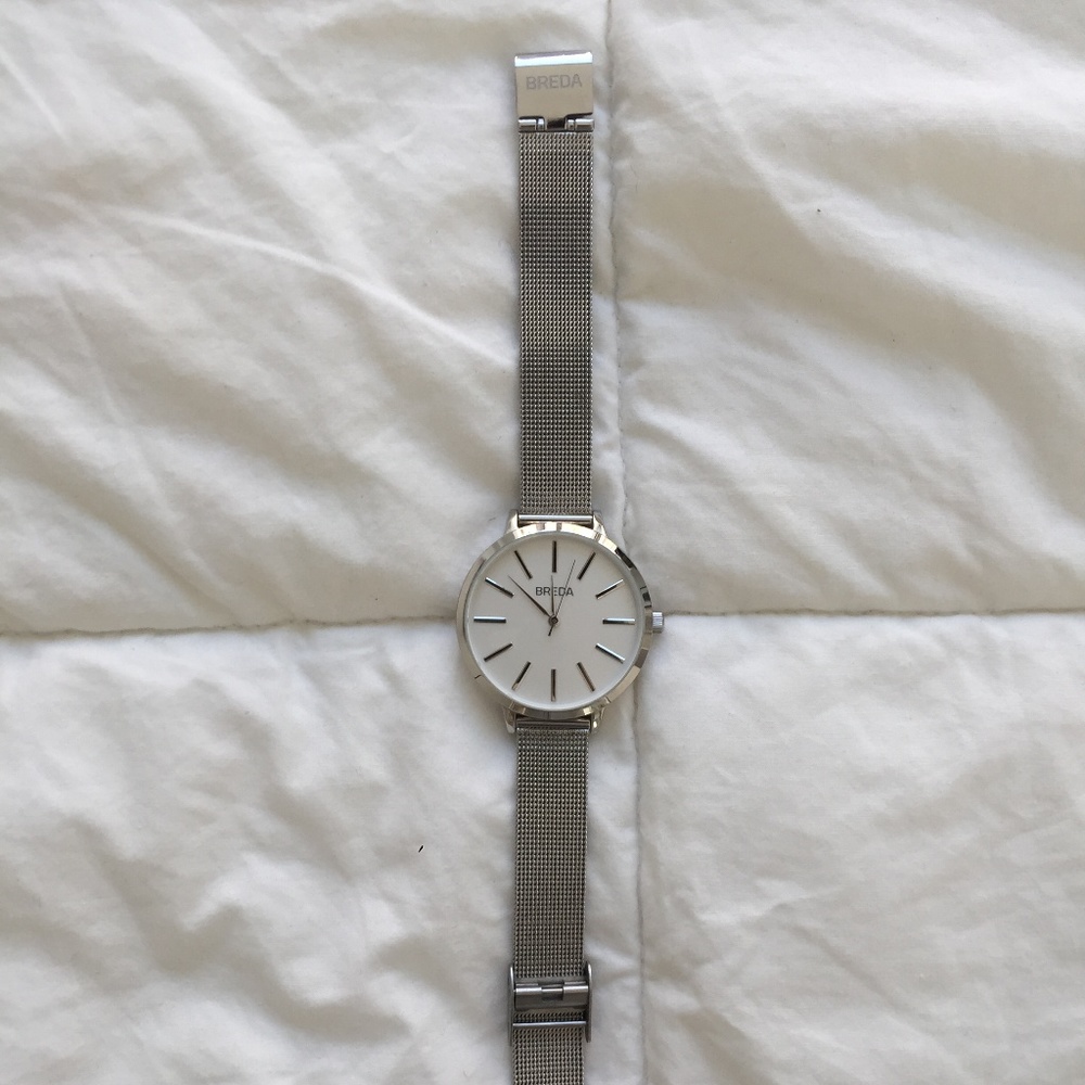 Breda Silver Stainless Steel Linx Watch